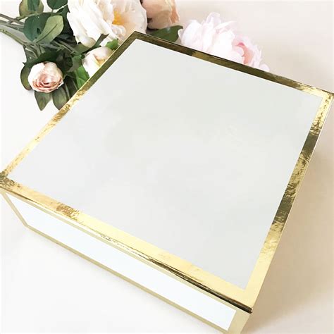 white metallic gift box|Metal White Gift Box .